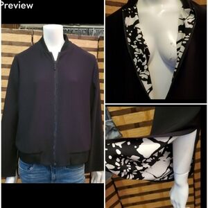 Chico's cut sleeve zip up jacket